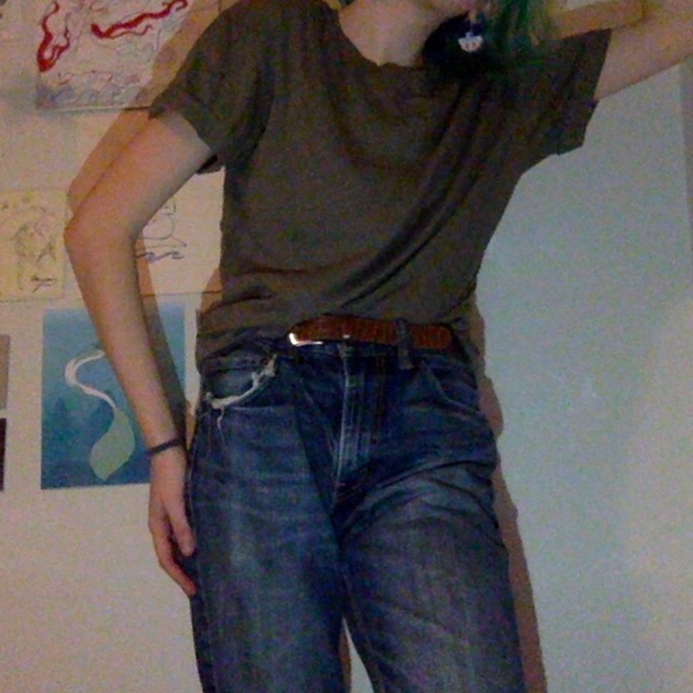 Cute oversized green shirt
